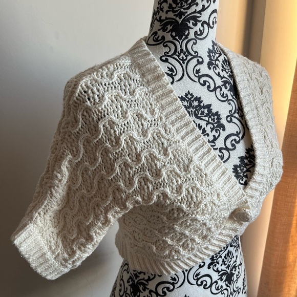 Old Navy Vintage Y2K Cropped Knit Cotton Cropped Sweater Top Size XL - Picture 2 of 9